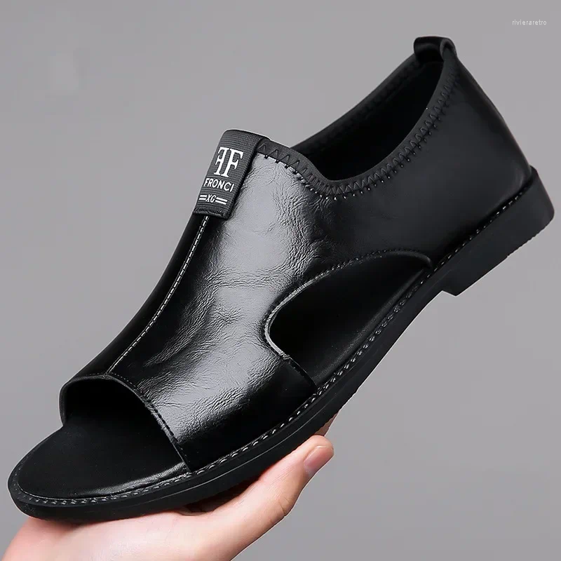 Sandals Brand Men's Casual Shoes High Quality Soft Sole Men Slippers Outdoor Comfor Beach Leather Flat For