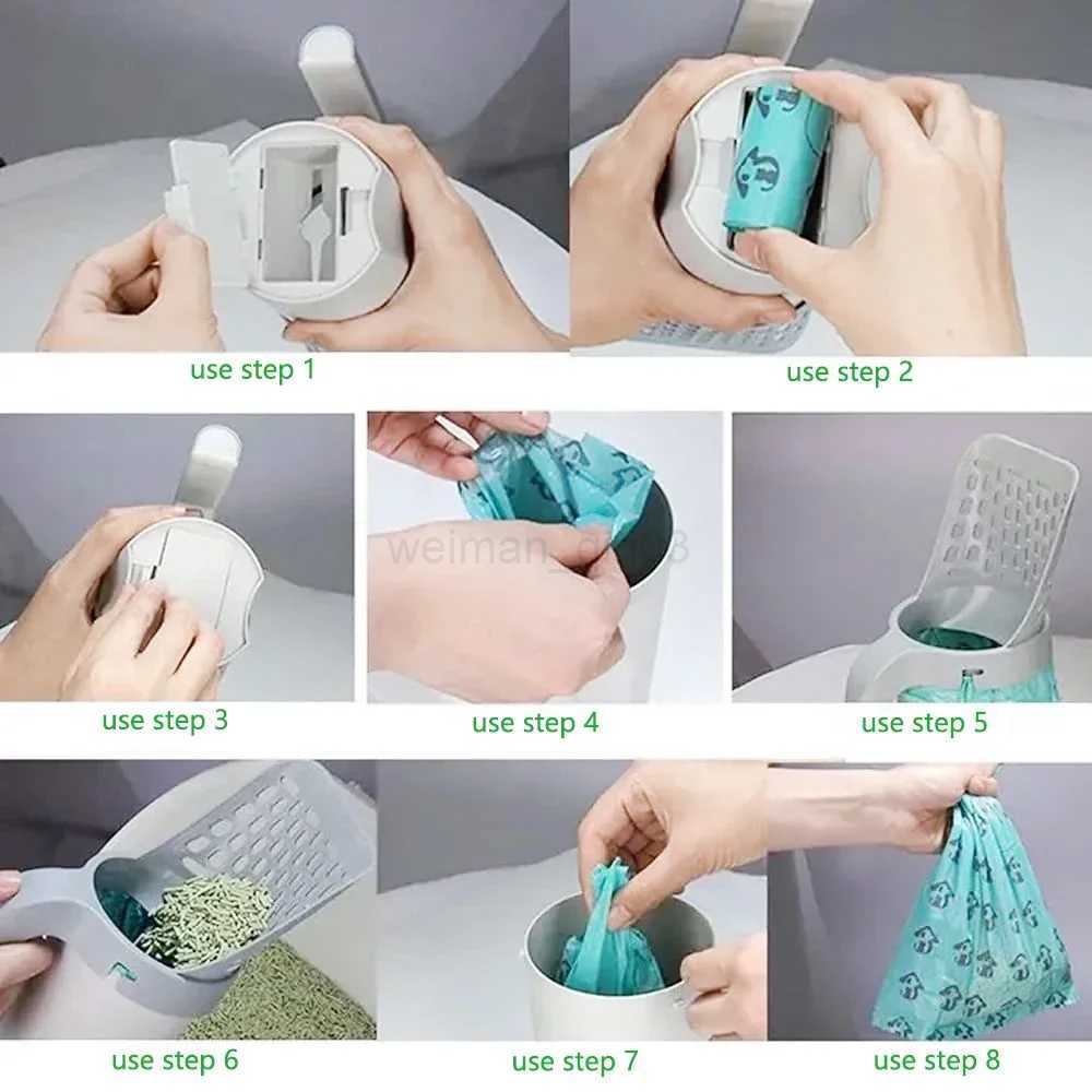 Cat Litter Shovel Scoop For Pet Filter Clean Toilet Garbage Picker Cat Supplies Accessory Cat Litter Box Self CleaningCL240726