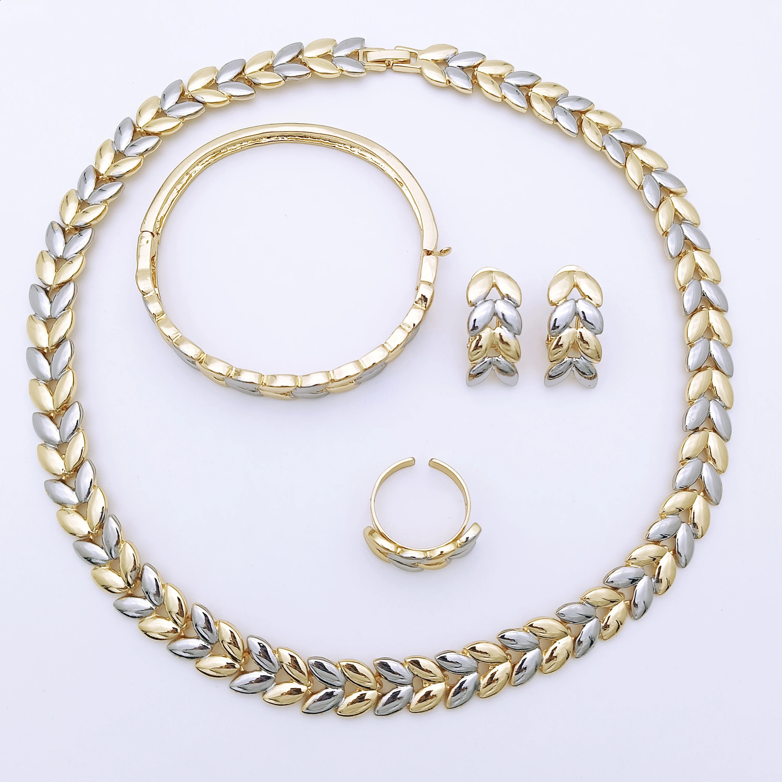 Italian Brazilian Jewelry Set For Women Wedding Jewellery Thin Chain Daily Wear Bride Women Accessories Gifts 240718