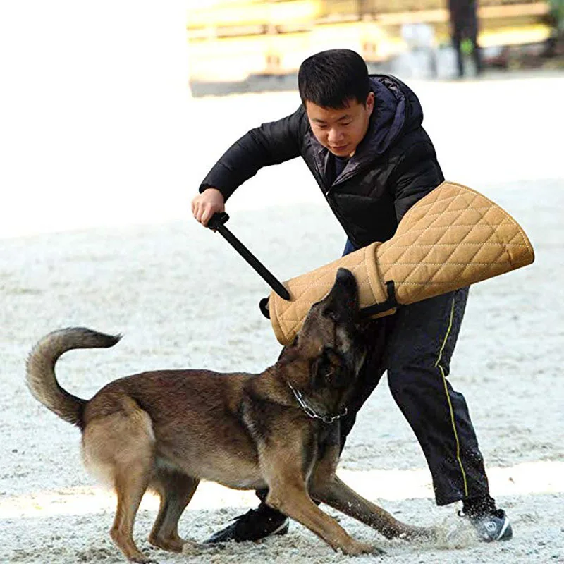Practical Stable Interactive Play Durable Jute Training Young Arm Protection Safety Pet Dog Bite Sleeve With Handle Thickened