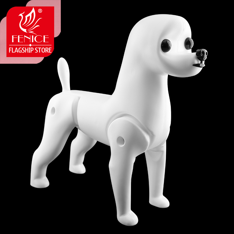 Fenice Pet Simulation Hair Grooming Fake Dog Model Practice Dog Standard Skeleton Model Dog Full Body Fake Hair
