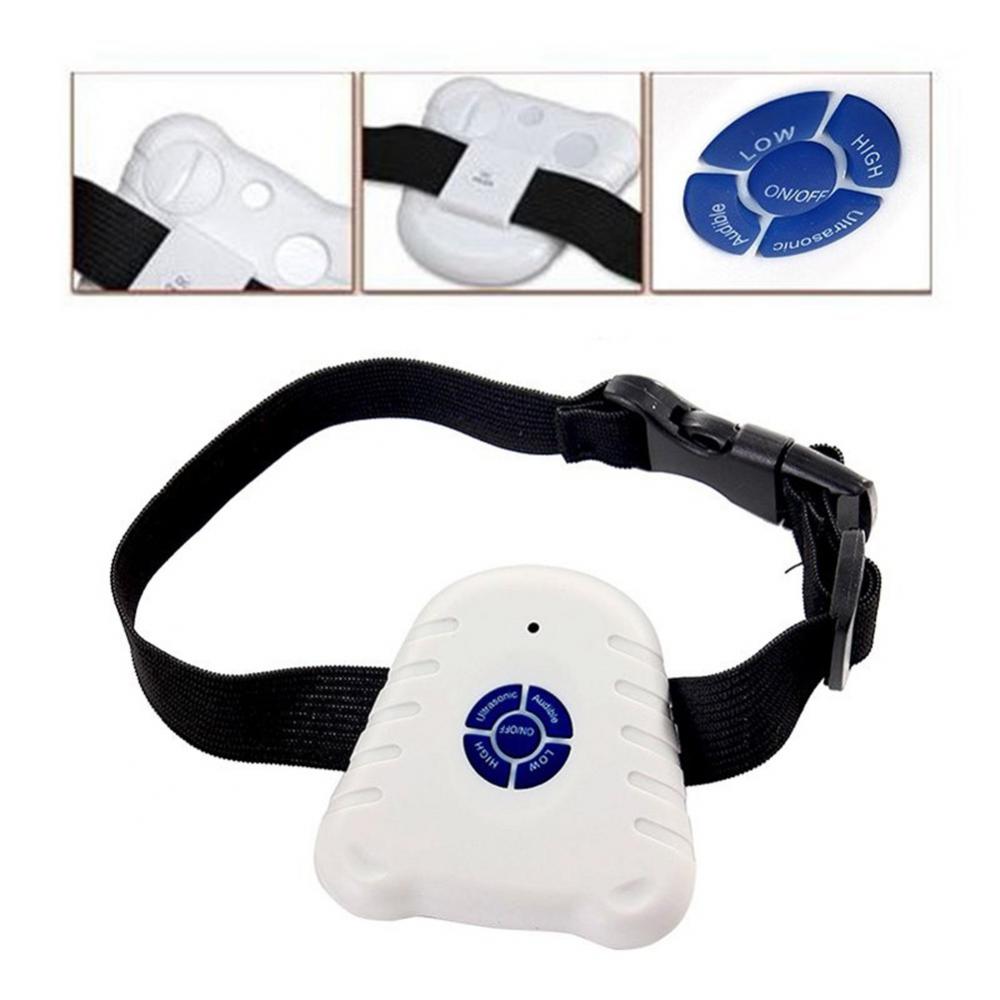 Adjustable Ultrasonic Anti Bark Collar Waterproof Stop Barking Control Collar for Small Pet Dogs Training Device Button Clicker