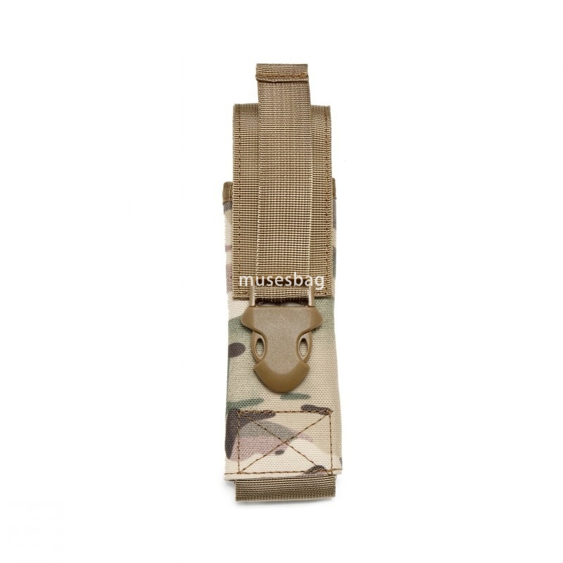 Outdoor tactical Flashlight bag Multi-function stick case MP5 Storage bag MOLLE Fan kit attached