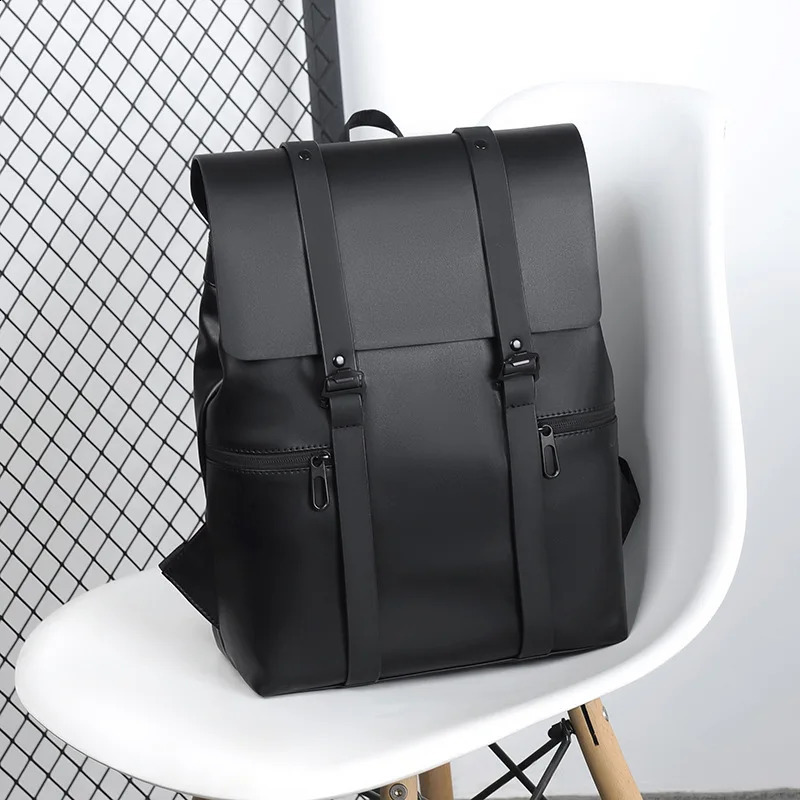 Vintage Waterproof Backpacks Men PU Leather Travel Backpack Large Capacity Students School Books Laptop Backpack Bags for Men 240726
