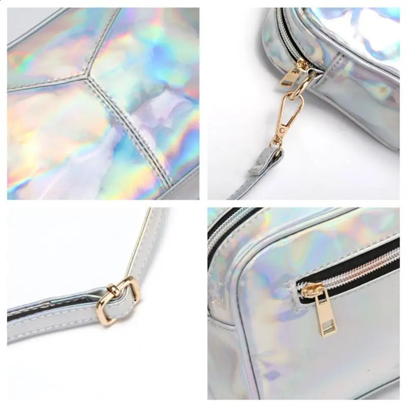 Women Shoulder Bags Leather Holographic Evening Handbags Hobo Messenger Crossbod 240725ZYl