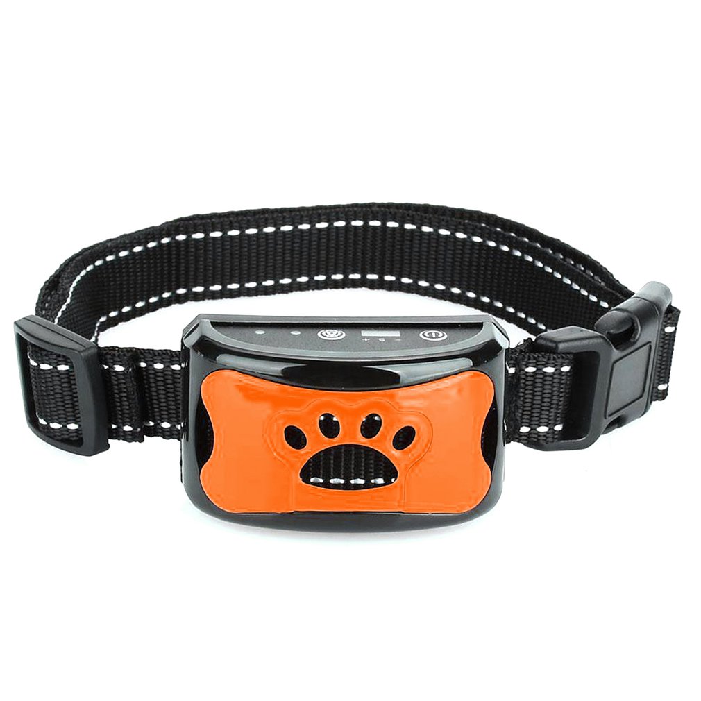 Electronic Pet Dog Training Collar Anti Bark Control Battery Vibration Ultrasonic Stop Barking Training Hot Dog Collars