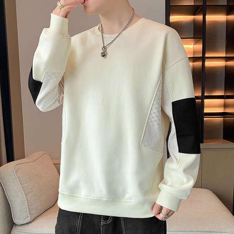 300g 2024 Autumn New Casual Versatile Youth Handsome Long Sleeved T-shirt Round Neck Men's Hoodie Flower Hoodie Designer Hoodrich Hoodies Women
