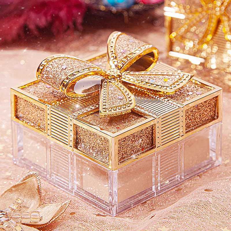 2 colors loose makeup powder transparent decorative powder waterproof cosmetic puff used for facial decoration with puffXJ250407