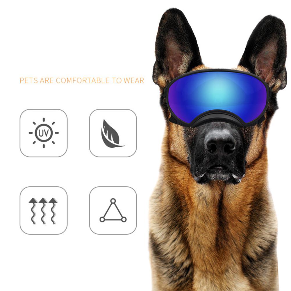 Dog Sunglasses For Medium Large Dogs Uv Protection Windproof Goggles With Adjustable Strap Eyes Protection