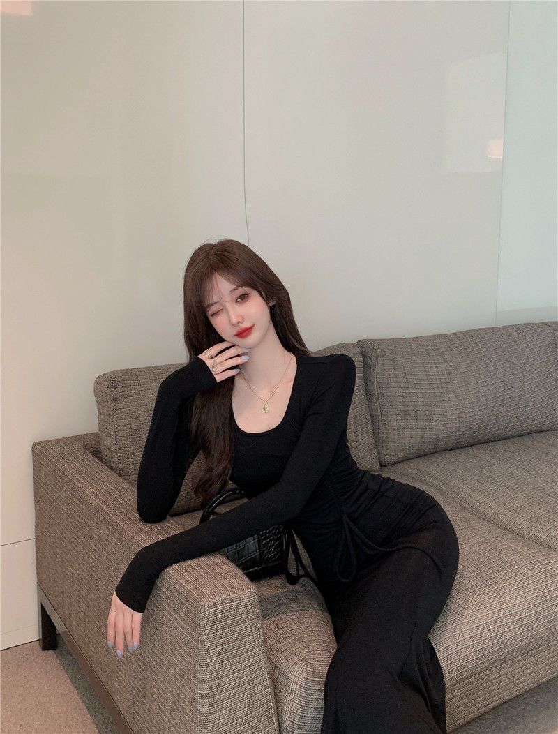 Sweet and Spicy Dress 2024 Autumn New French Temperament Slim Slim Black Long Fishtail Skirt Women's