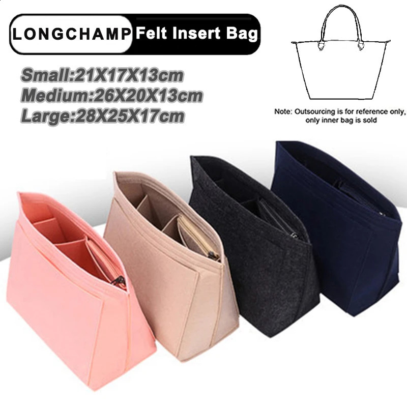 Multi-Pocket Felt Insert Purse Handbag er Portable Travel Cosmetic Bags Make up Storage Bag Support 240726 b2e6 4