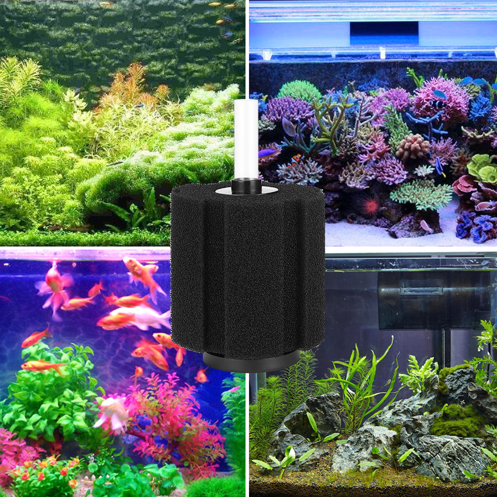 Aquarium Bio Sponge Filter Accessories Collocation Air Pump 2-In-1 Oxygen Filter For Fish Tank Shrimp Pond