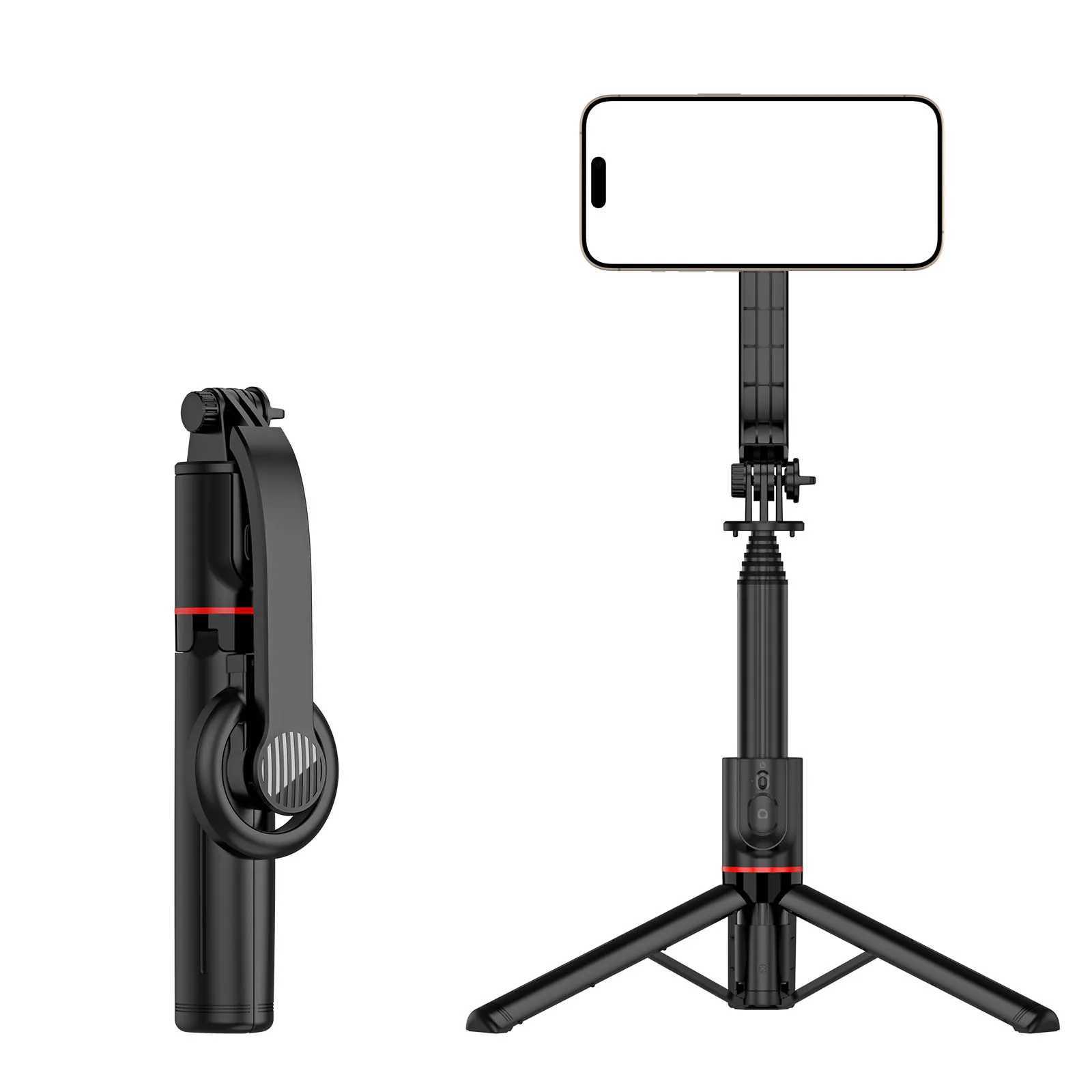 Magnetic Selfie Stick Tripod for Magsafe iPhone 15 14 13 12 Series Wireless Bluetooth Phone Tripod Stand for Travel LivestreamM240719