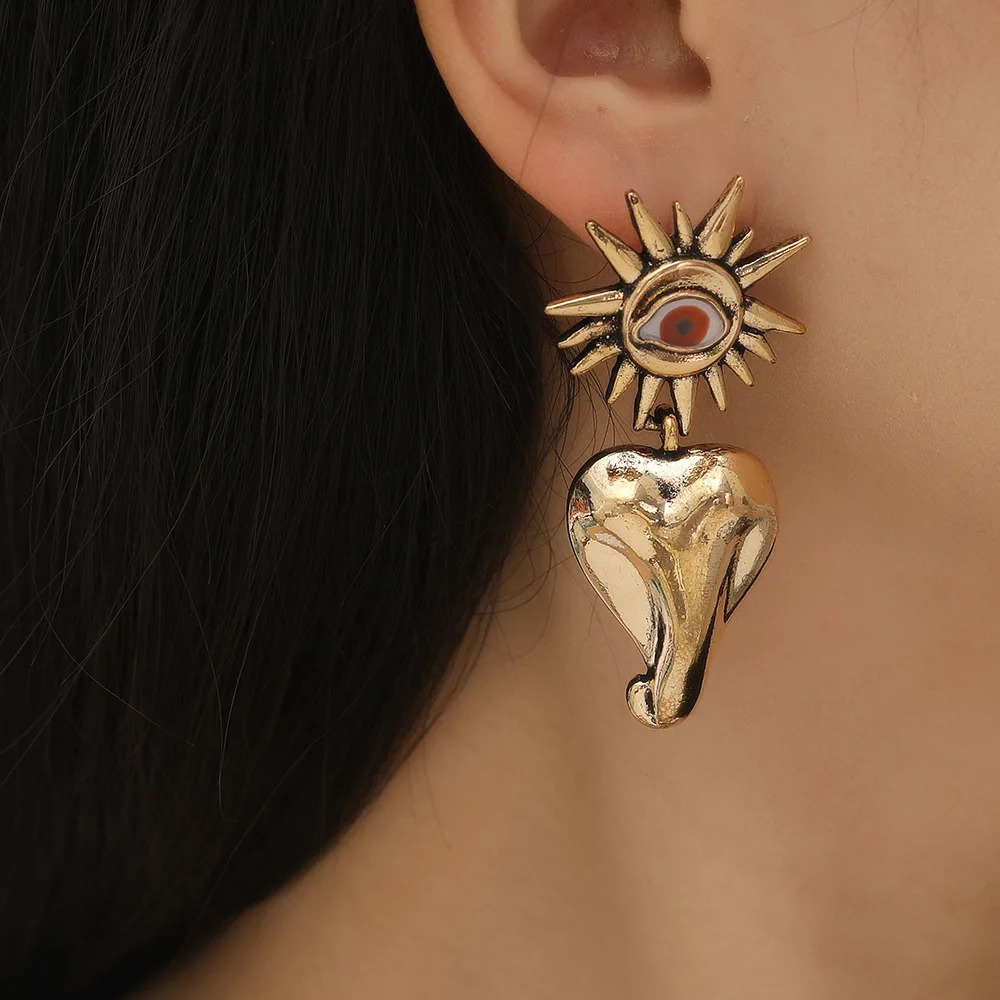 Evil Eye Vintage Tassel Earrings for Women - Crystal Pearl Jewelry 4