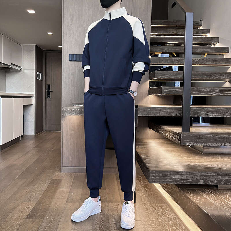 Sports Suit 2024 Spring New Cardigan Sweatshirt Fitness Running Casual and Womens Sports Suit Mens Clothing Hip-hop Style Overalls Pants Trousers Cart