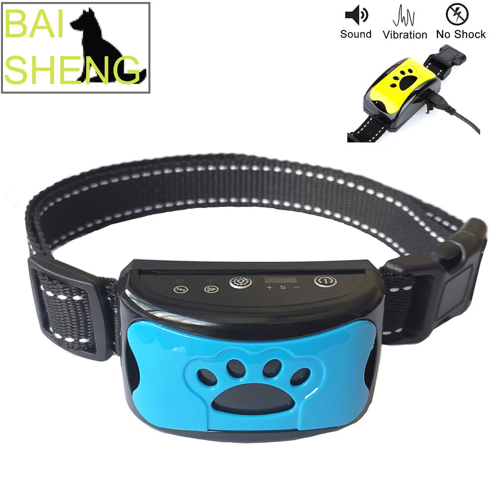 Electronic Pet Dog Training Collar Anti Bark Control Battery Vibration Ultrasonic Stop Barking Training Hot Dog Collars
