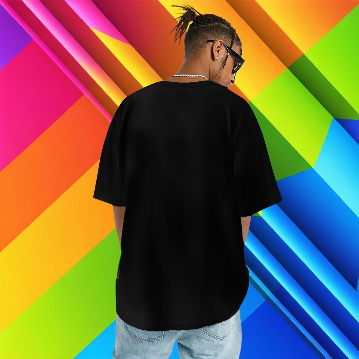 Loose Fit Mens Tshirts letter 230g Pure Cotton Sport Breathable Short Sleeve T shirt Black Oversized 2024 Summer Clothes