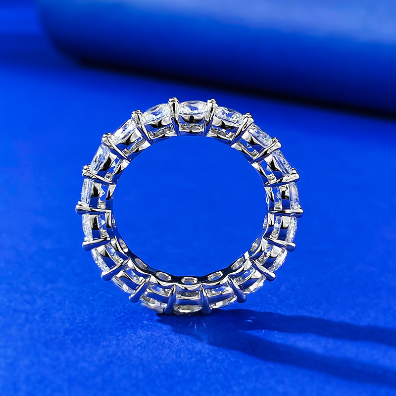 Exquisite 2024 Tennis Ring: Sterg Sier 4MM Moissanite Bridal Ring