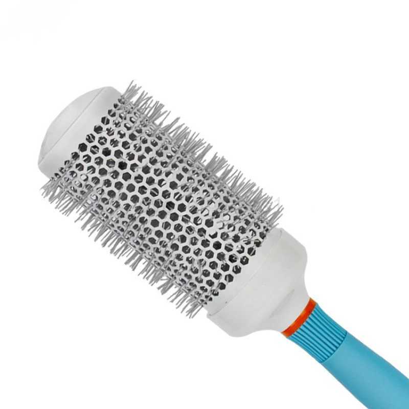 Hair Comb Professional Salon Hair Brush Hair Styling Hairbrush Hairdressing Comb Round Curly Hair Rollers Tools BlueM240727
