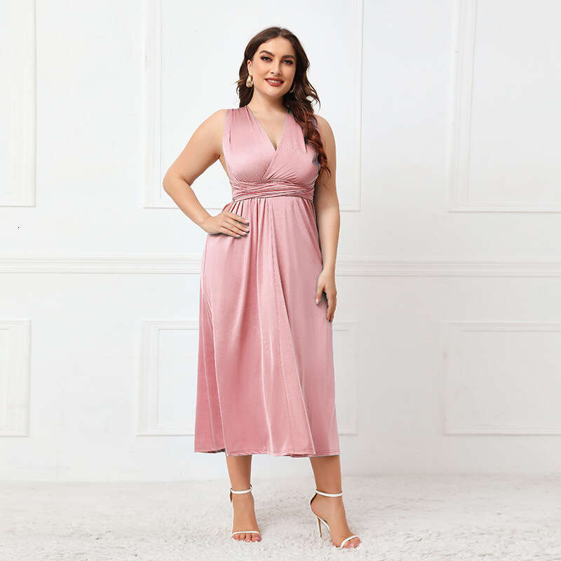 Versatile Multi Dressing Long Skirt Sexy Backless Dress Summer Tie Cross V-neck Mid Length Skirt Floral Dress Self-cultivation Sexy Oversize Dress