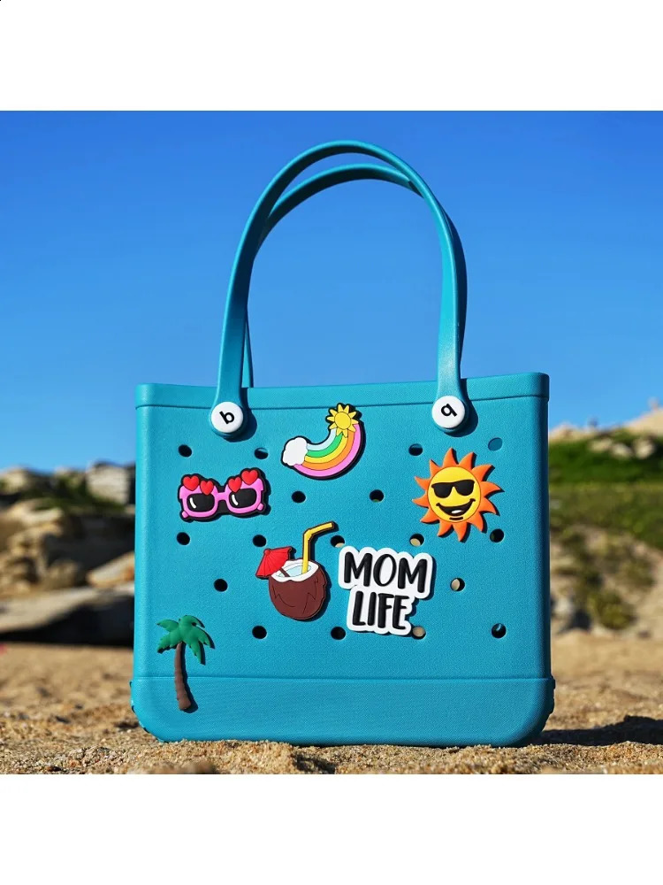 Handbag Pouch Shopping Shoulder Bag Large Boggs Summer EVA Beach Basket Women Picnic Tote Holes Waterproof 2025