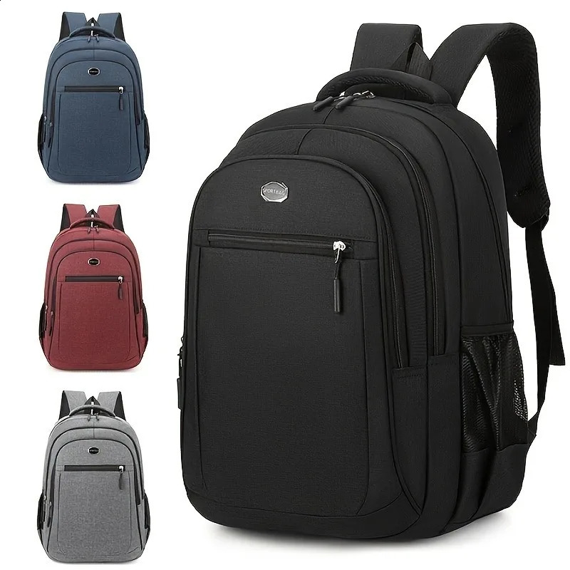 Large Capacity Backpack Mens And Womens Student Computer BagMulti Pocket Waterproof Wearresistant Commuting BackpackChr y240919