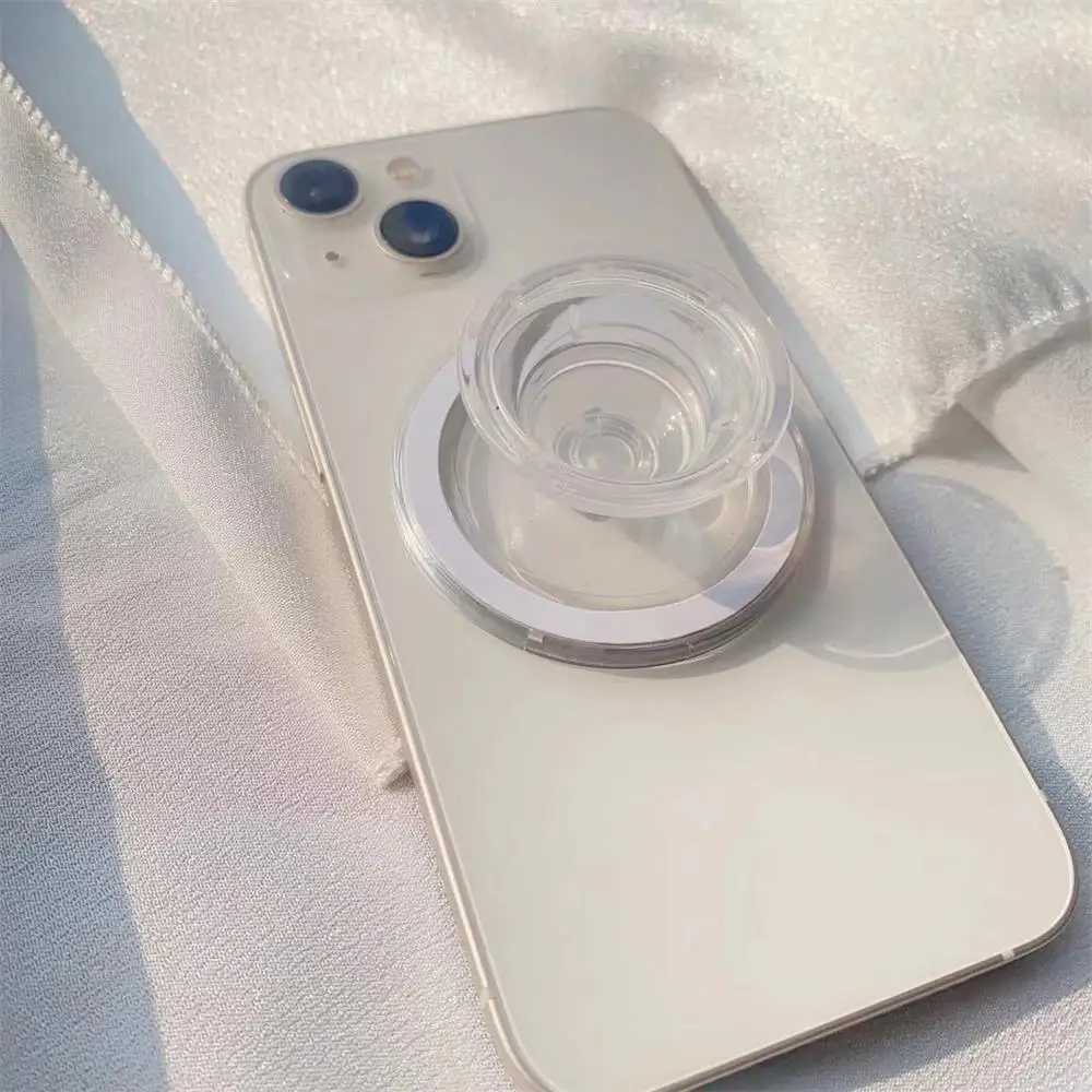 Magnetic Expanding Stand Grip Socket Finger Ring Holder For iPhone 15 Plus 14 13 Pro Max MagSafe Stand Mount Phone Accessories M250415