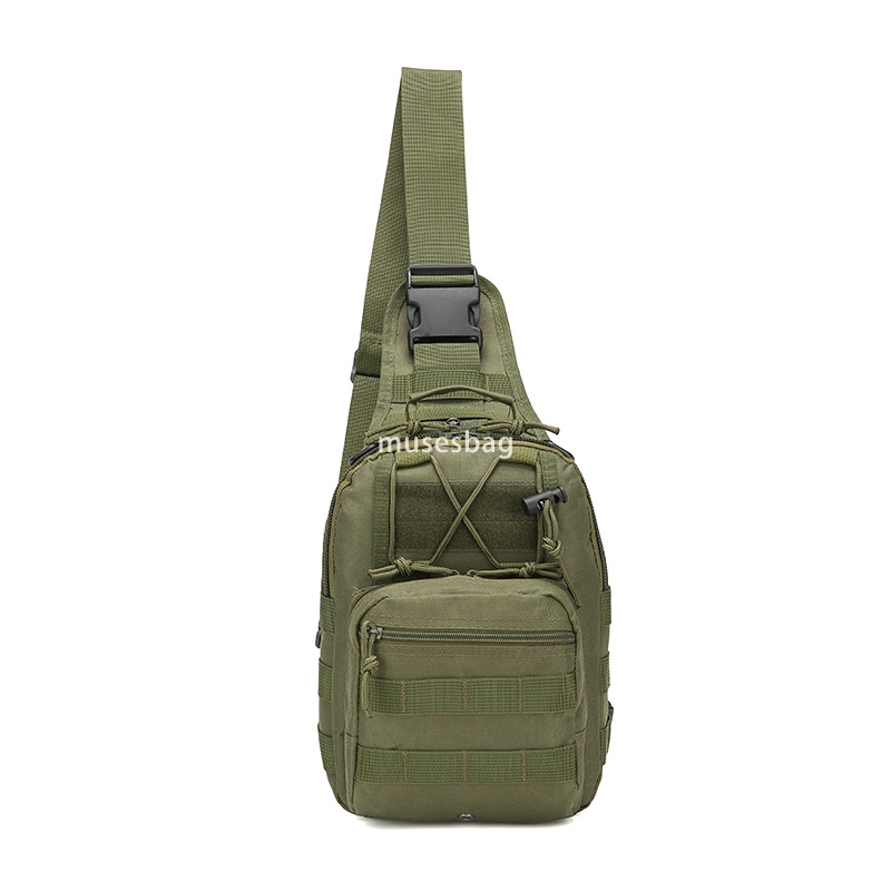 Foreign trade men's chest bag outdoor sports large capacity waterproof wear-resistant camouflage chest bag multi-functional military fan tactical