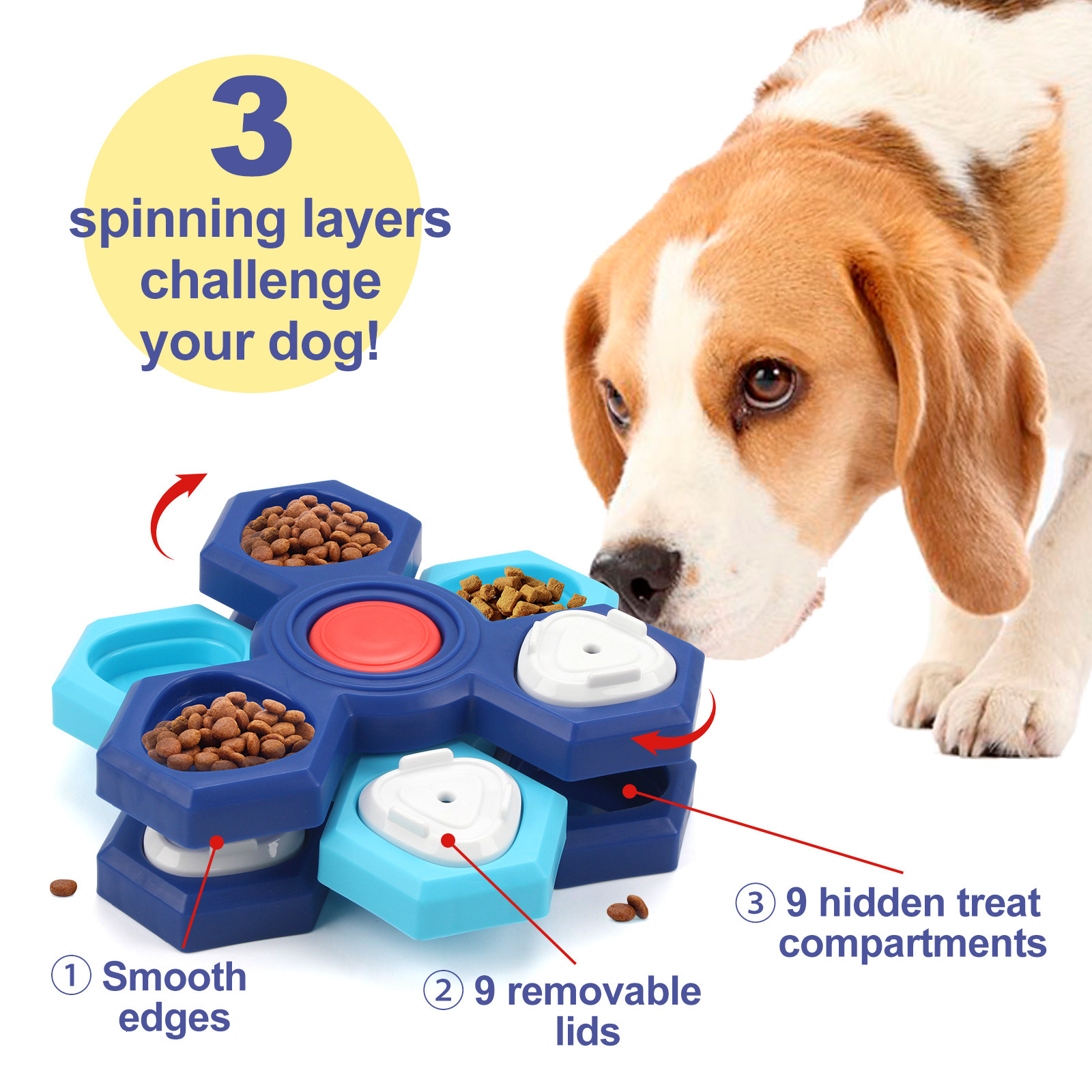 Pet supplies, dog food leakage, feeding wheel, puzzle toy, training and relaxation toy