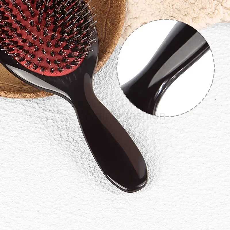 1PC Oval Boar Bridtle Nylon Hair Comb Mini Anti-dtatic Hair Scalp Maddage Comb Hairbrudh Salon Hair Care Brudh Styling ToolCL240727