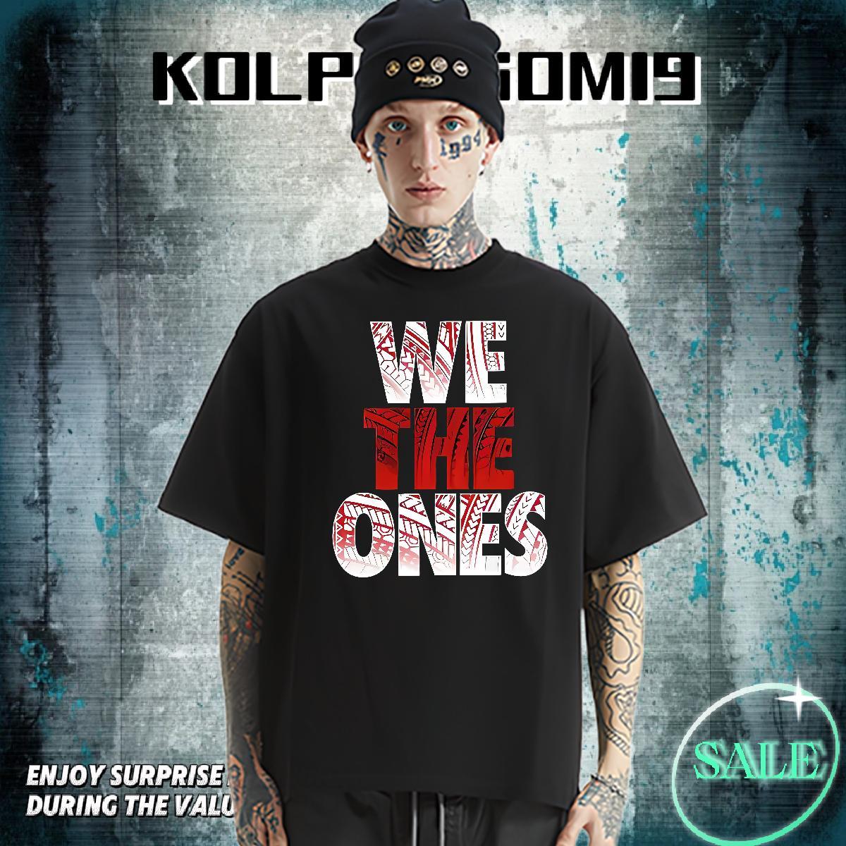 Casual New T-Shirts letter Tees 230g 100% Cotton Sports Casual Classic Plus Size Cartoon Crew Neck Men Clothes T-Shirt