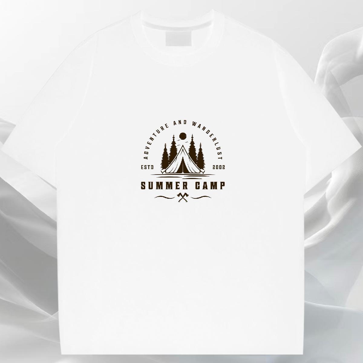 2024 Designer Man T Shirts mountains Tees 230g Cotton Daily Outfit Classic Custom Printed O-Neck Short Sleeve Tshirt for Man Woman