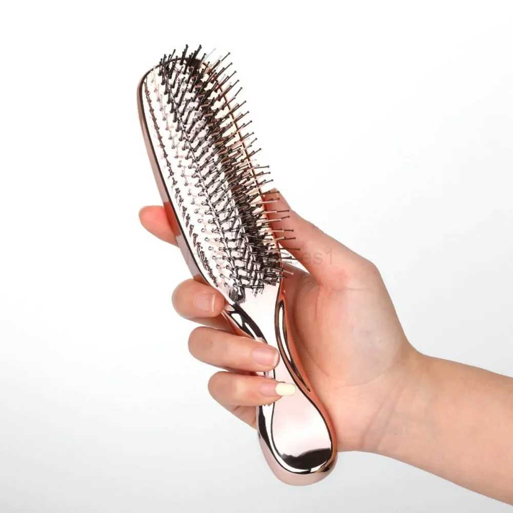 Upscale Luxury Style Massage Comb Fine Air Cushion Comb Large Comb Electroplated Crafted Wet And Dry Hair CombsM240727