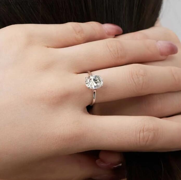 2024 Wedding Rings Wong Rain 18K gold-plated 925 sterling silver oval 4CT high carbon diamond engagement exquisite jewelry rings wholesale for womens gifts Q240315