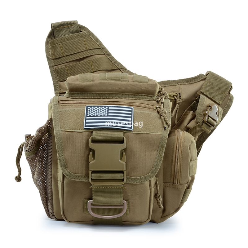Large Army camouflage single shoulder saddle Oblique straddle riding camera outside tactical waist pack crossbody bag