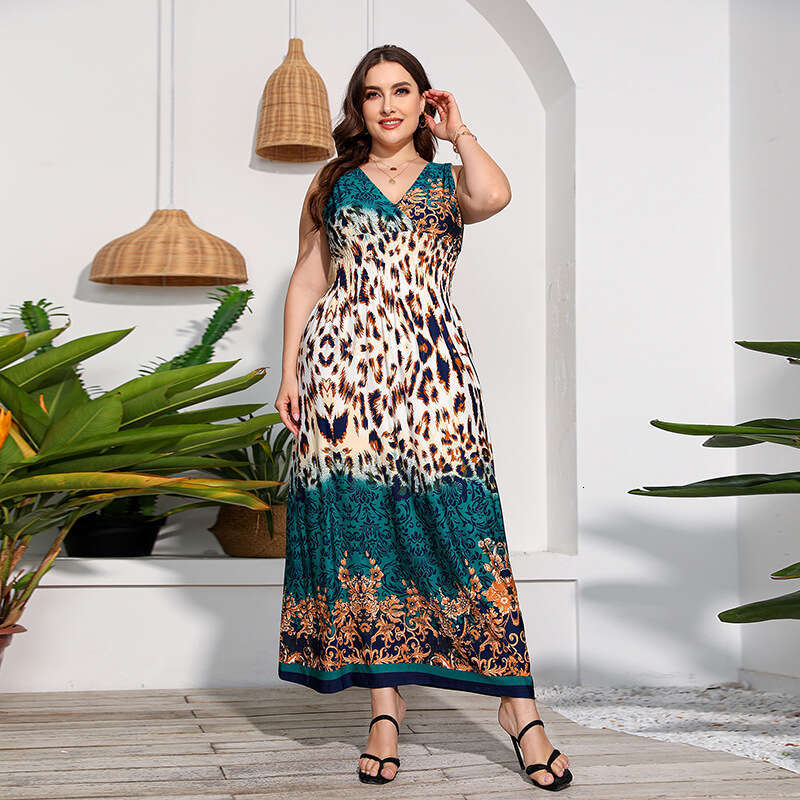 Business Affairs Hot Selling Bohemian Pellis Oversized Dress Ethnic Style Seaside Beach Vacation Dress Fishtail Dress Sexy Dress Temperament Short Den