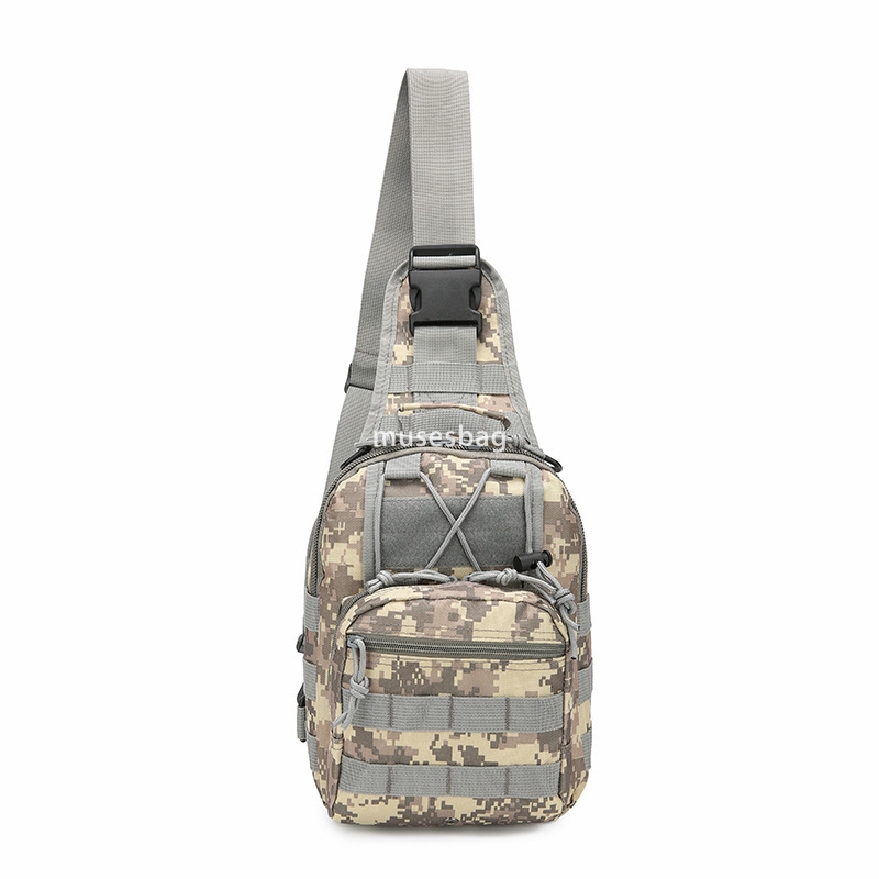 Foreign trade men's chest bag outdoor sports large capacity waterproof wear-resistant camouflage chest bag multi-functional military fan tactical