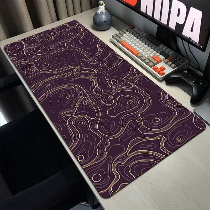 Topographic Map Art Mouse Pad Gamer Mousepad Pc Gaming Accesorios Desk Mat Computer Keyboard Deskmat Locking Edge Soft Mause PedM240727