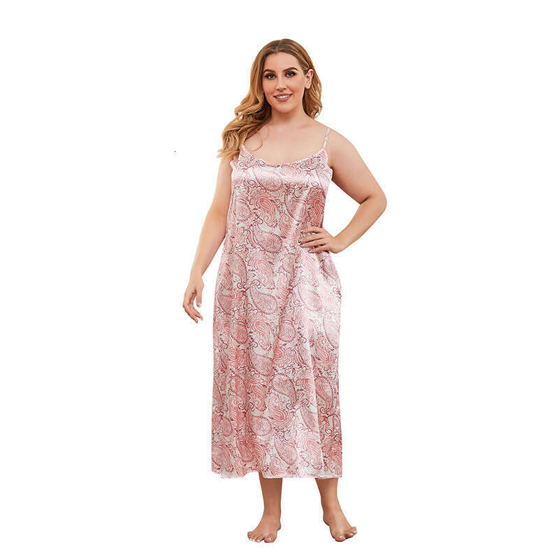 Spring High Waist Cashew Fruit Printed Commuting Fashion Pink Off Back Temperament Long Dress Short Sexy Novelty Temperament SKINNY DRESS High Waist D