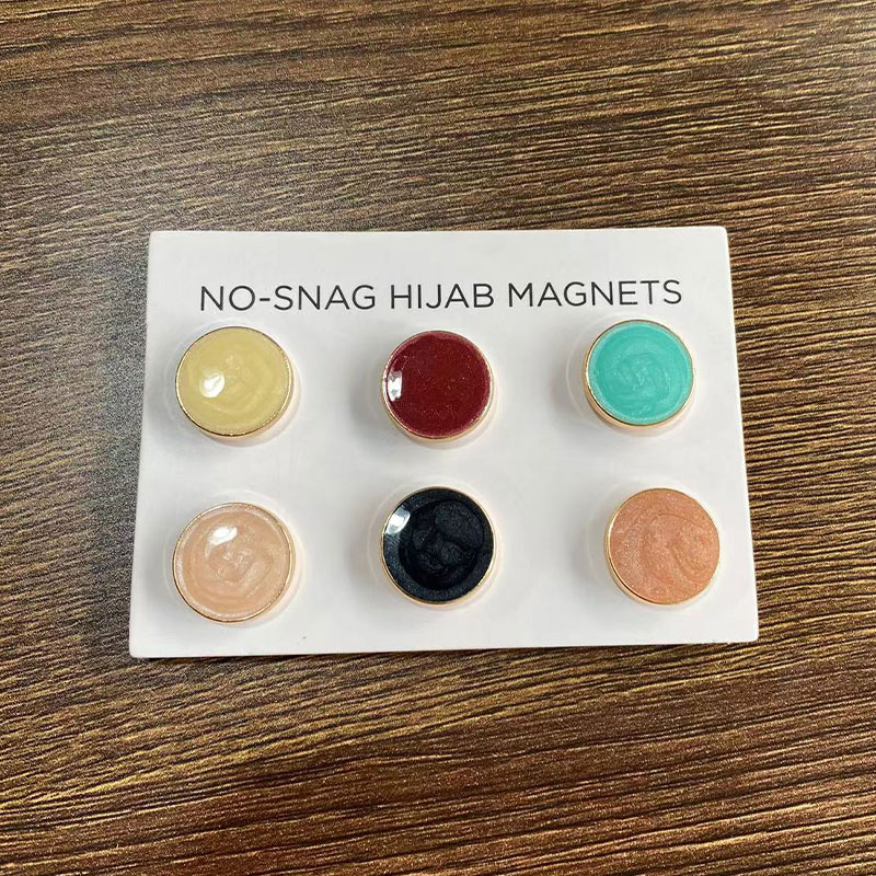 Headscarf, strong magnet, oil dripping, magnetic buckle, silk scarf buckle, collar clip, magnetic suction buckle, brooch 1 piece/6 pairs