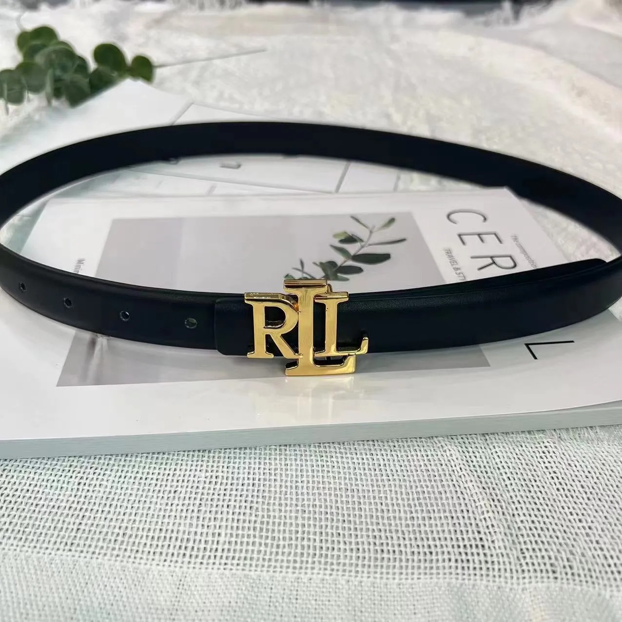 Luxury Designer RLL Belt Women's Letter Smooth Buckle Classic French Belt With BOX