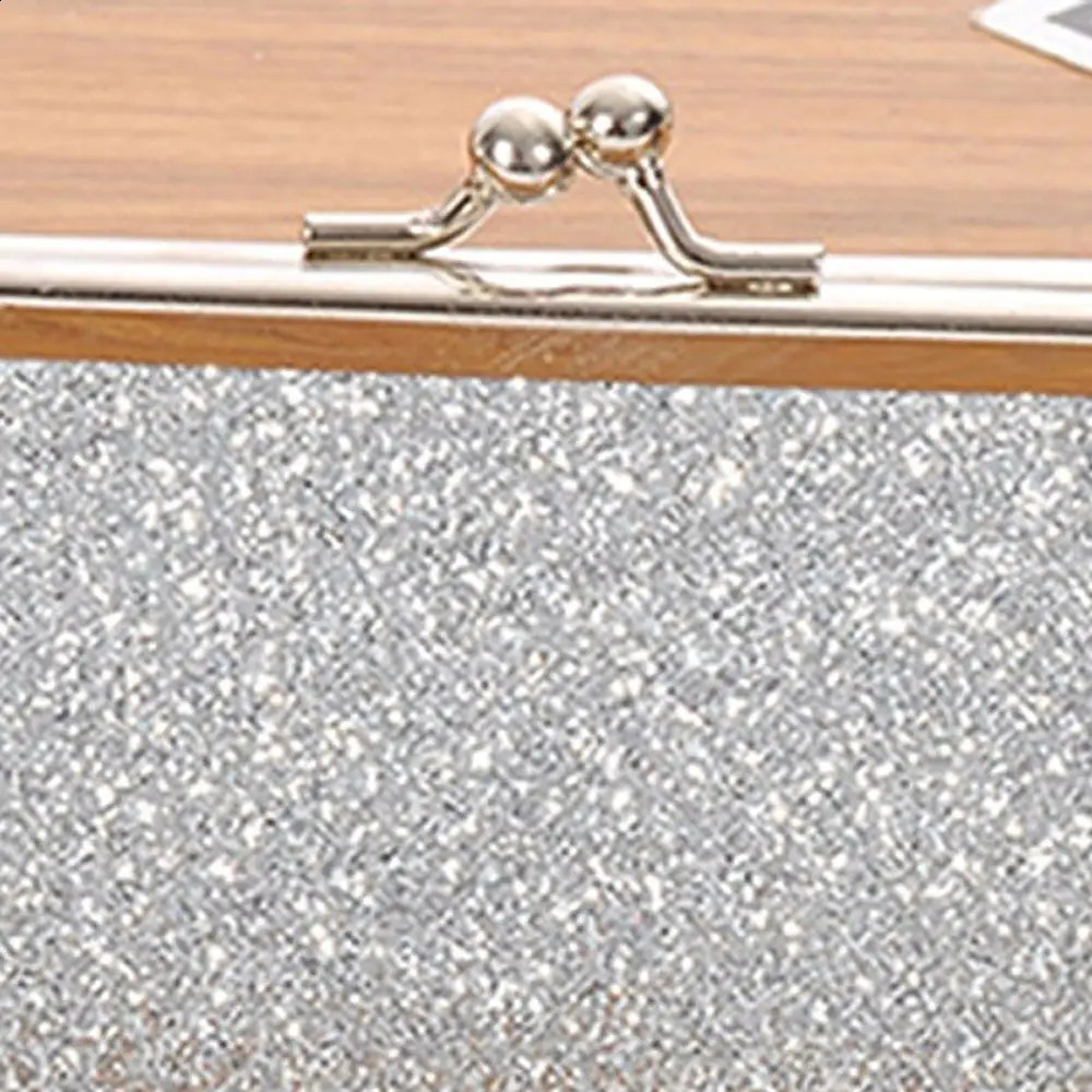 Sparkly with The Chain Wedding Banquet Purse Glitter Shoulder Bag Evening Clutch Handbag 250218