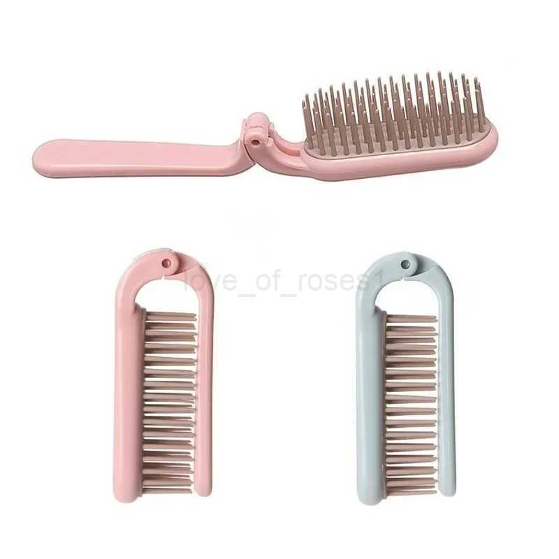 Foldable Hair Comb Soft Detangling Hairbrush Anti Static Head Massager Portable Traveling Hair Brush Hair Styling AccessoriesM240727
