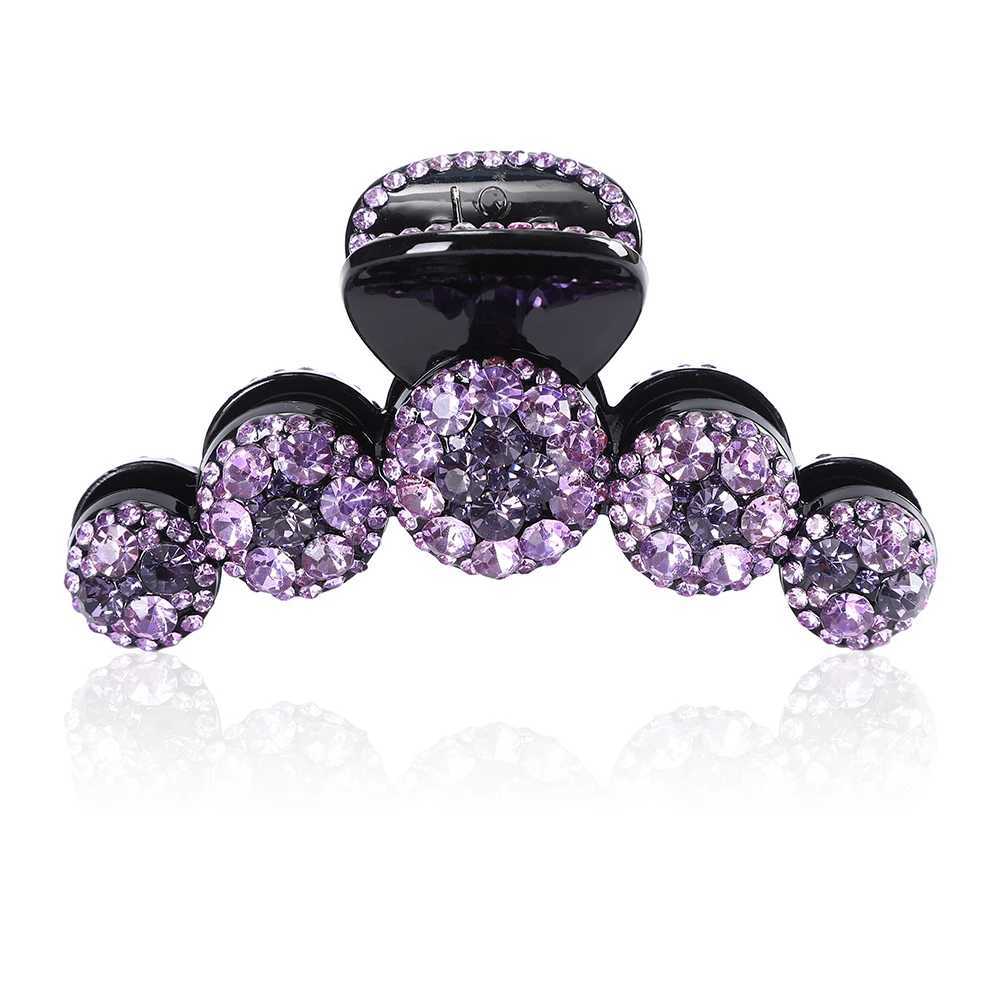 AWAYTR Big Rhinestone Hair Claws Crab Hairpins Crystal Hair Clips Barrettes Ponytail Women Hair Accessories Ornaments HairgripL240727