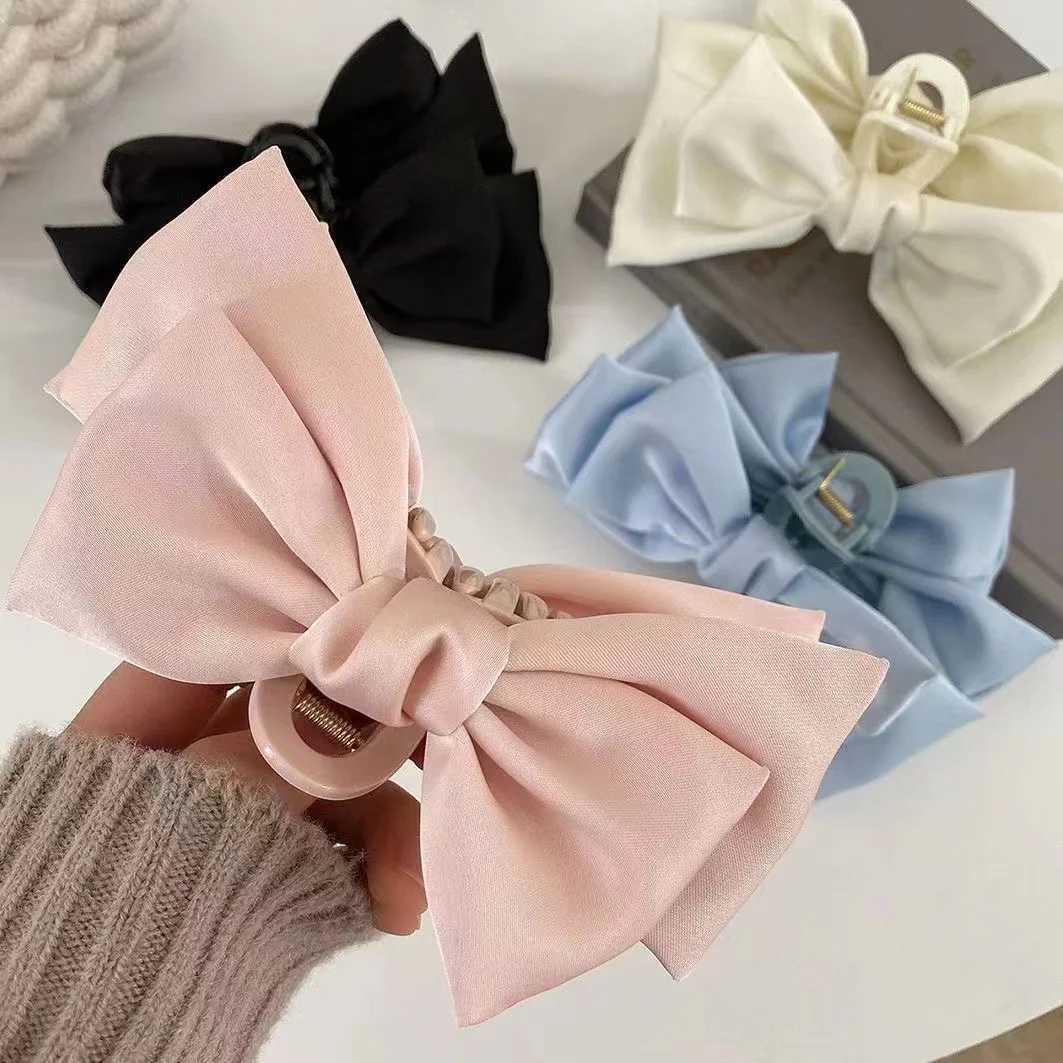 Super Large Bowknot Grip Clip Cute Hair Clip High-End Clip Hair AccessoryL240727