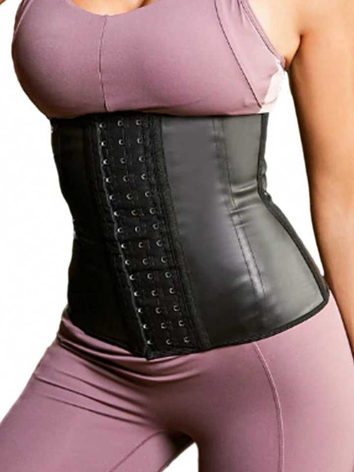 Short 9-bone waist trainer for women latex body shaper abdominal fitness equipment slimming belt compression belt waist sealL240727