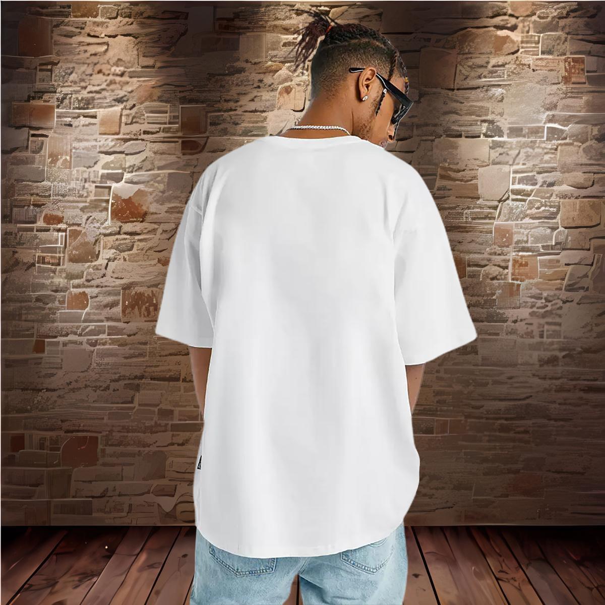 Unisex Tshirts letter 100% Cotton 230g High Street Hip Hop Pure Cotton T Shirt For Man Anime Print Casual New Clothes