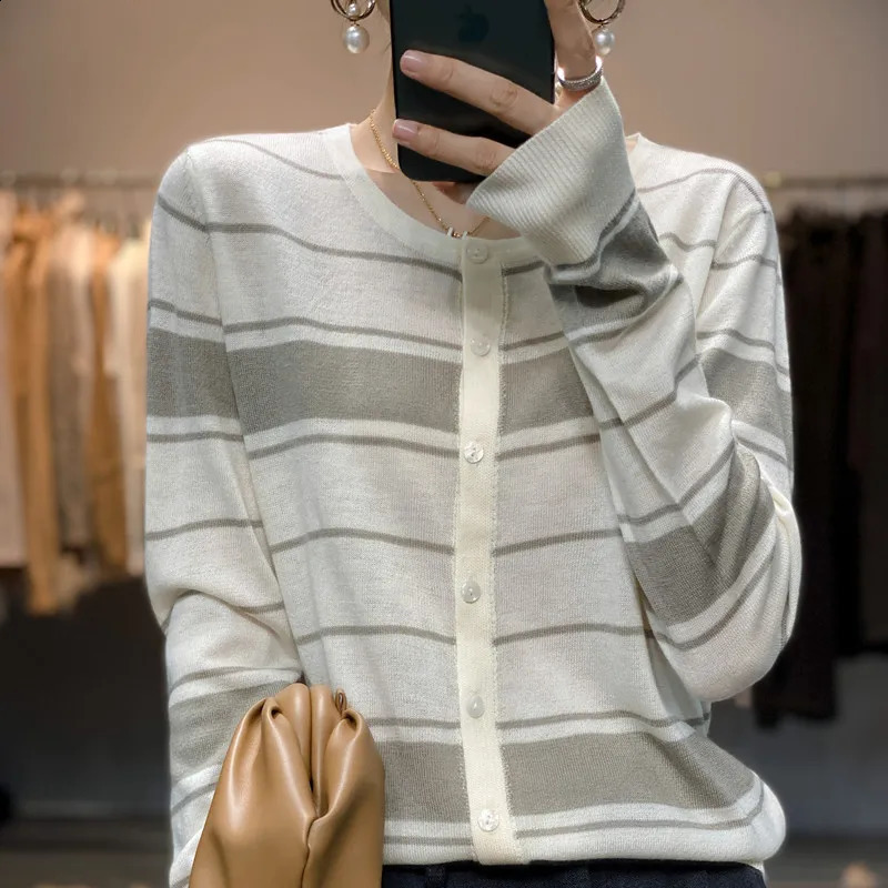 Women Cashmere Stri… - image