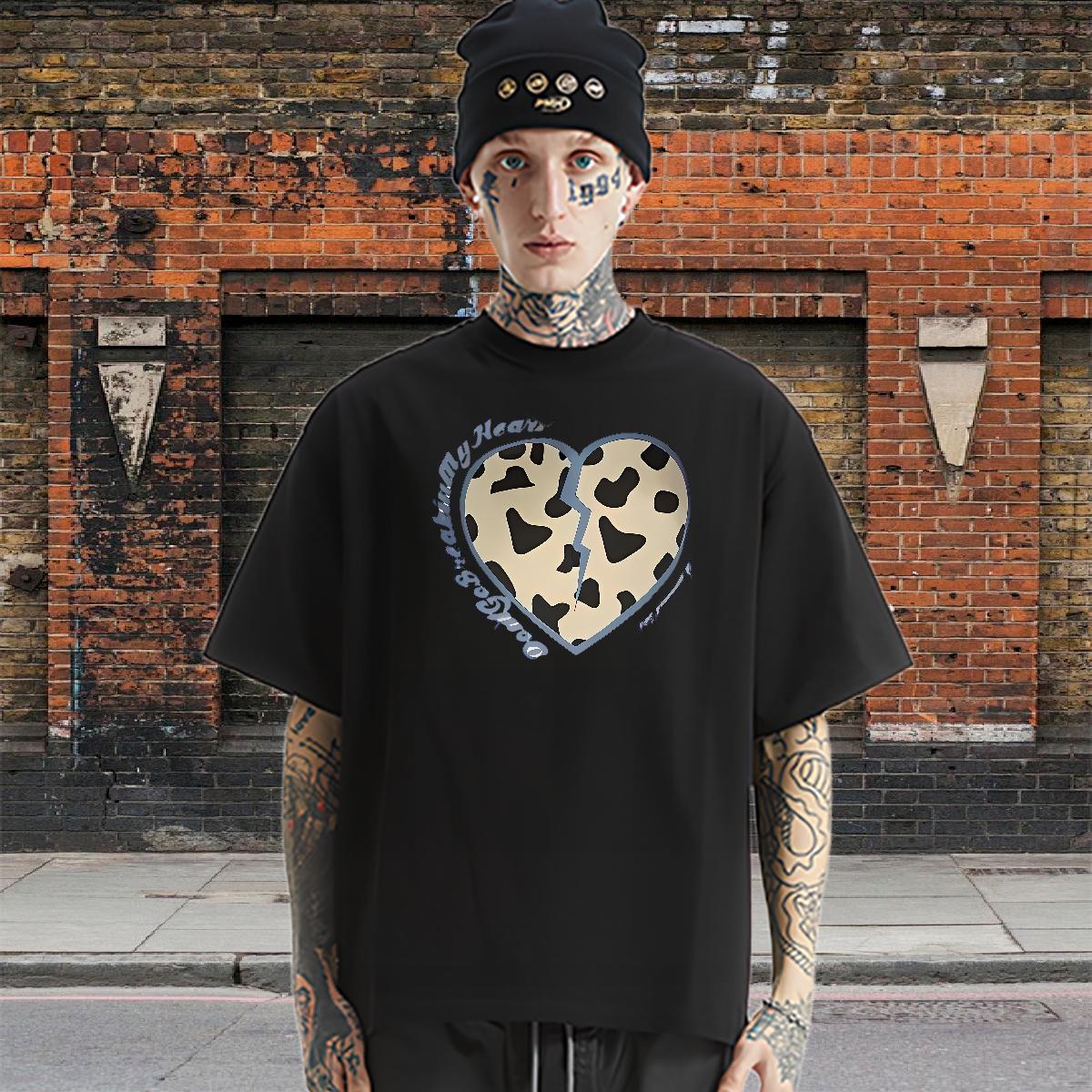 Classic Casual T-Shirts letter Tee Shirt 230g Cotton Casual Beach Wholesale Custom Printed Pure Cotton Tshirt for Man Woman