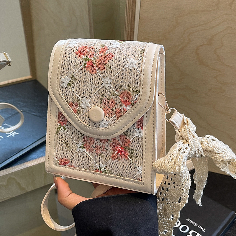 This year's popular straw 2024 summer new crossbody women, ins small fresh lace woven bags for women H727#13 ddmy 1b35